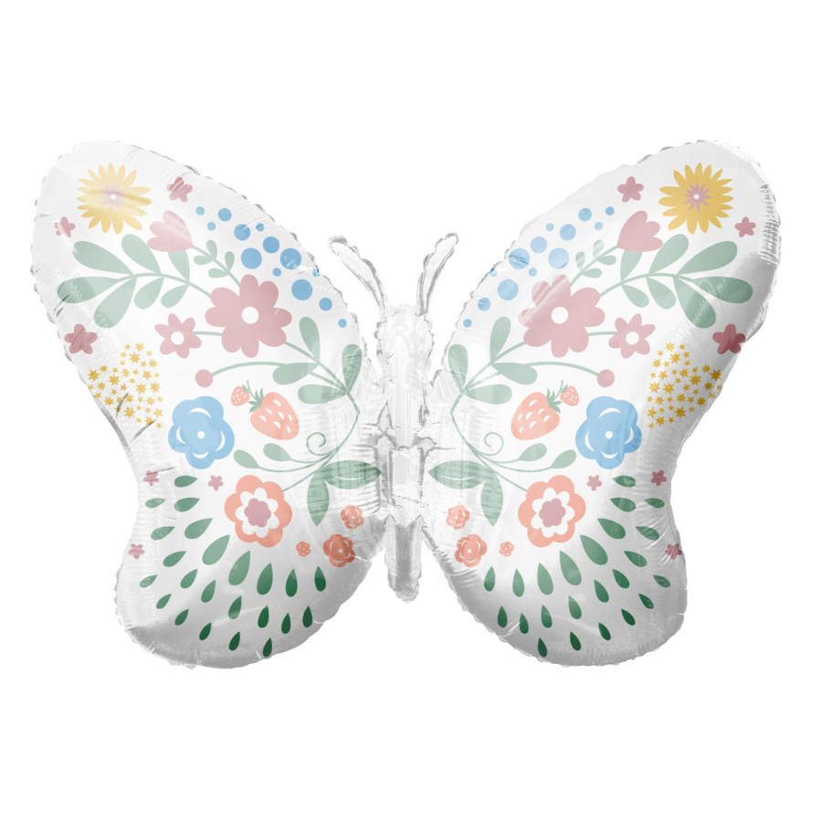 Pastel Floral Lovely Butterfly Balloon