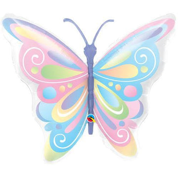 Pastel Rainbow Butterfly Balloon