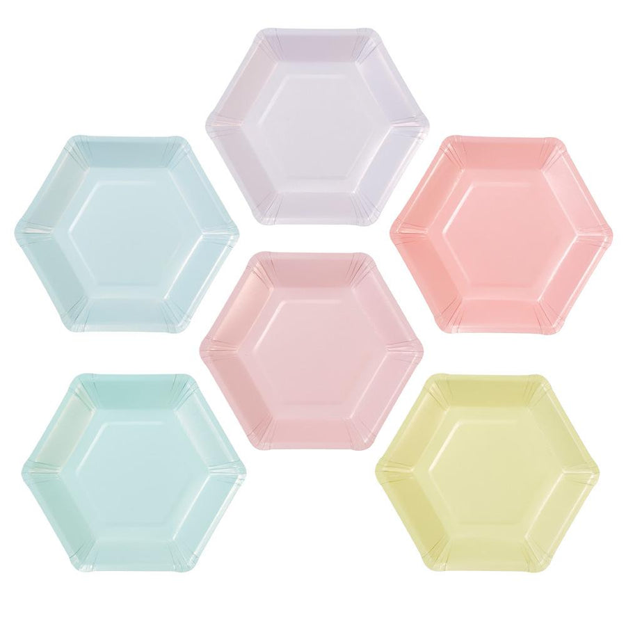 Pastels Hexagonal Plates