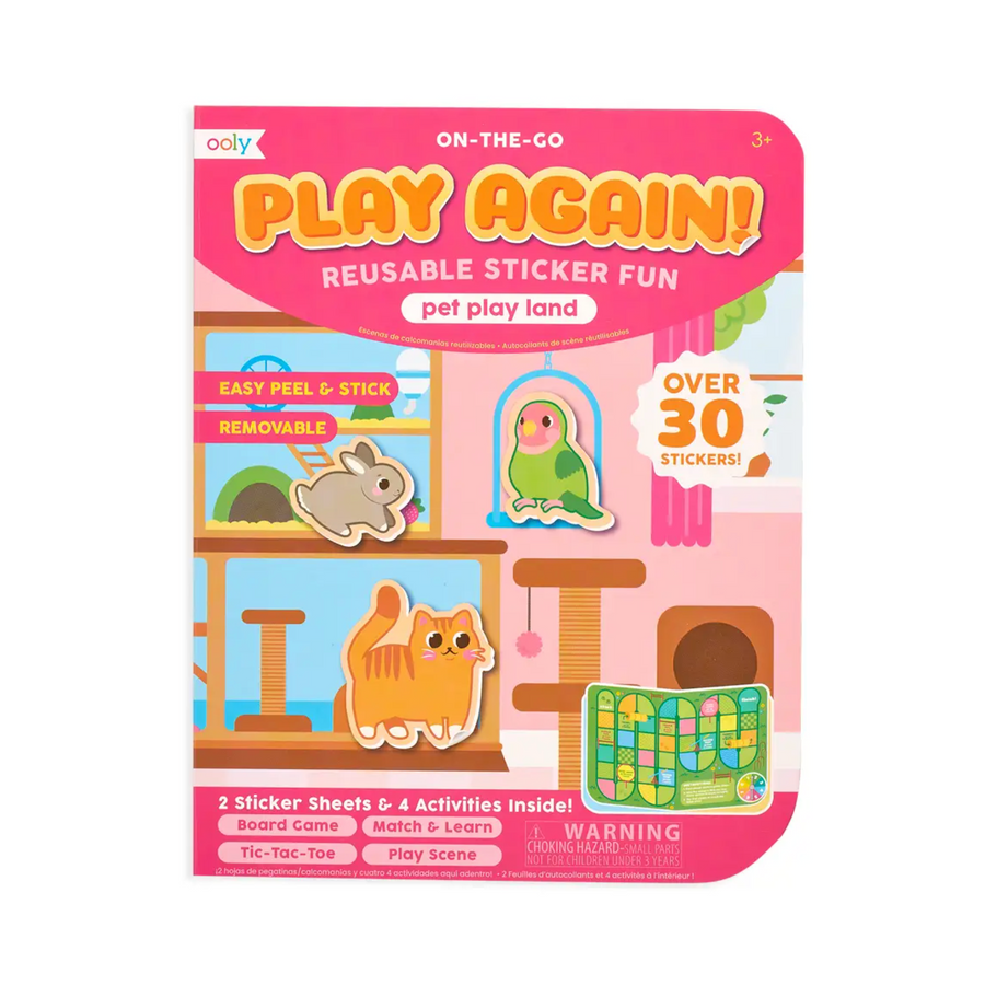 Pet Play Land Reusable Sticker Book