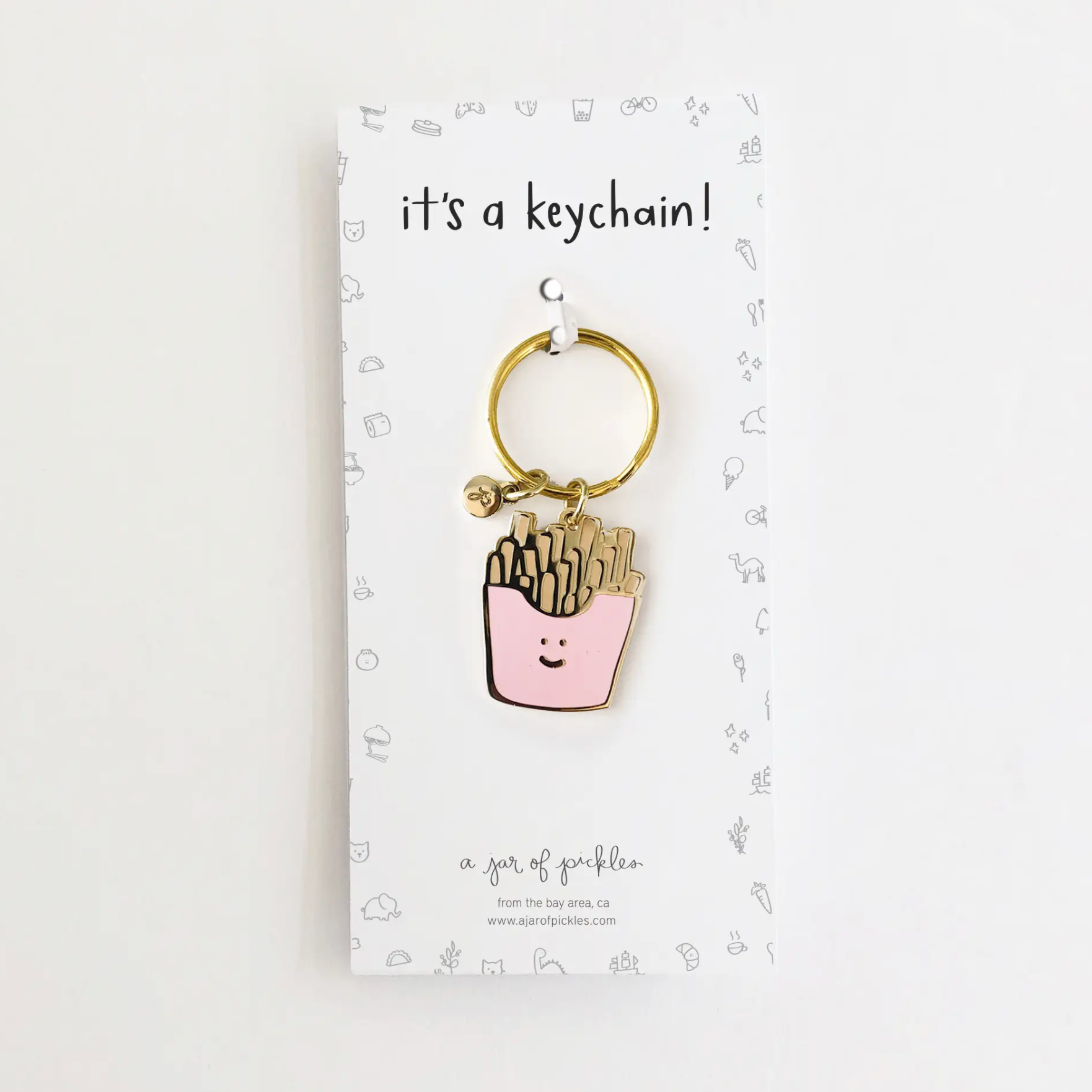 Pink Fries Keychain