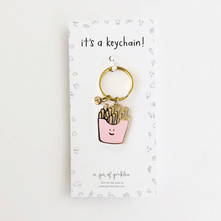 Pink Fries Keychain