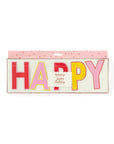 Pink Happy Birthday Banner