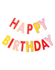 Pink Happy Birthday Banner
