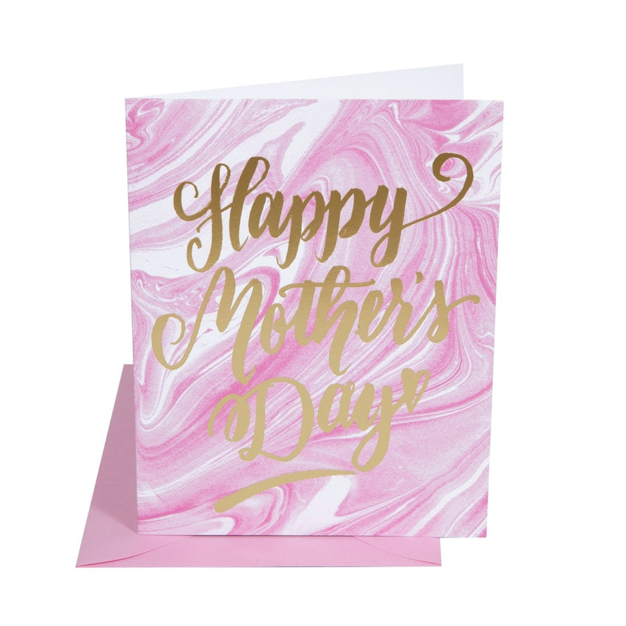 Pink Marbled Mother's Day Card