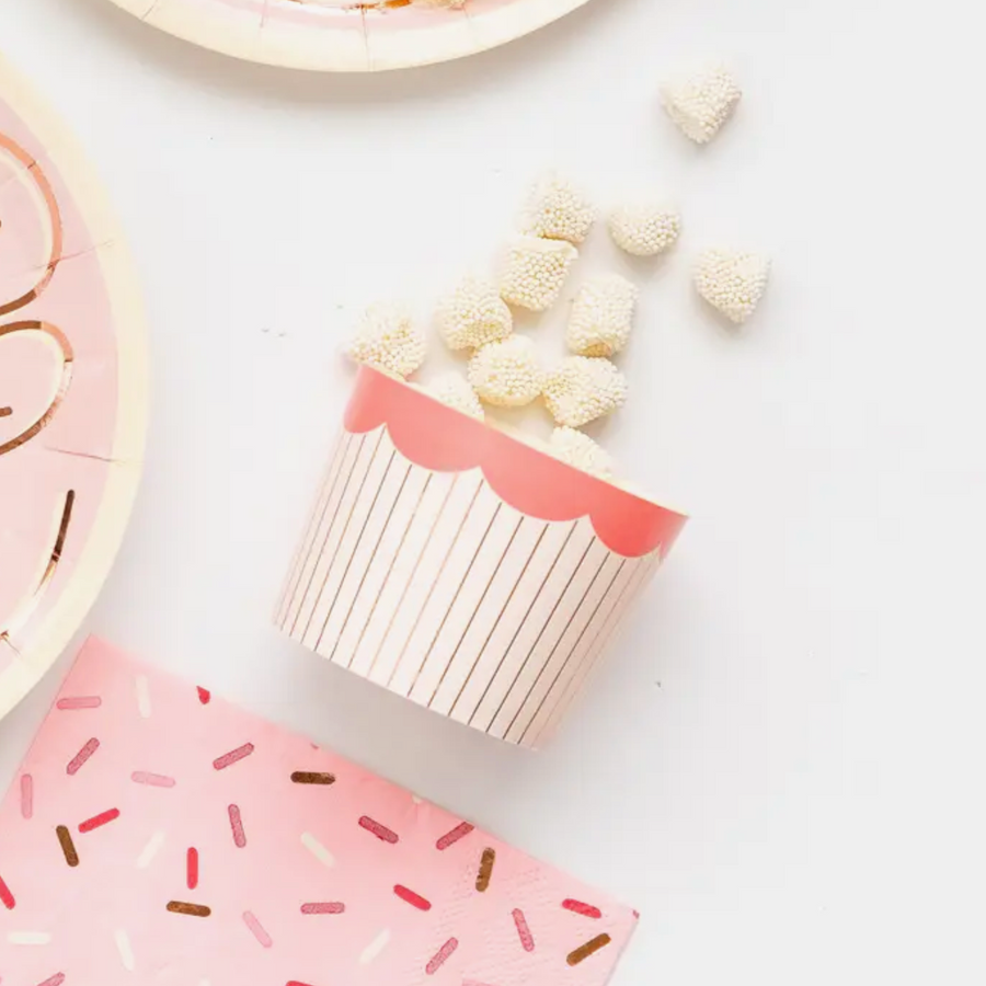 Pink Scalloped Food Cups