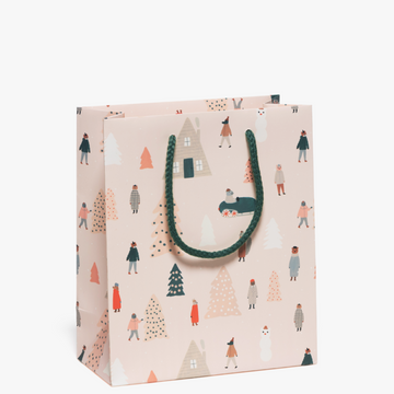 Pink Trees Holiday Gift Bag