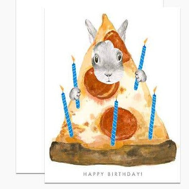 Pizza Bunny Card