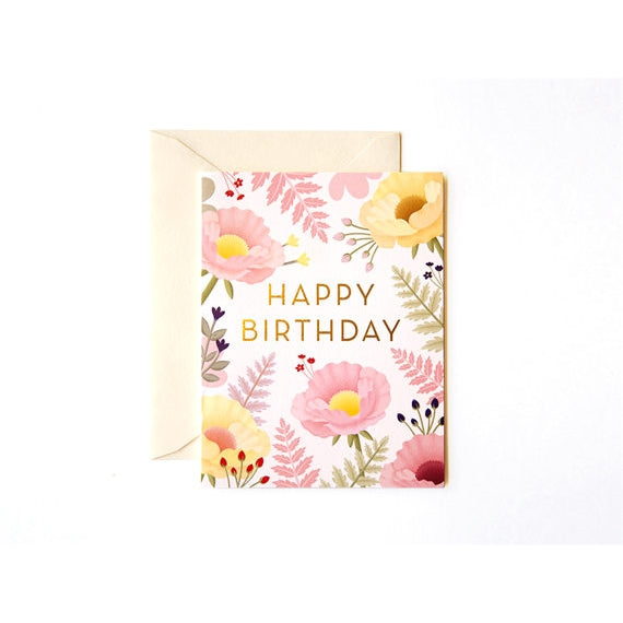 Poppy Birthday Card