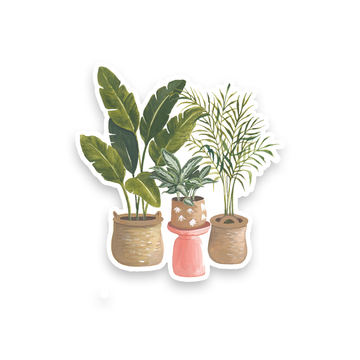 Potted Plant Trio Sticker