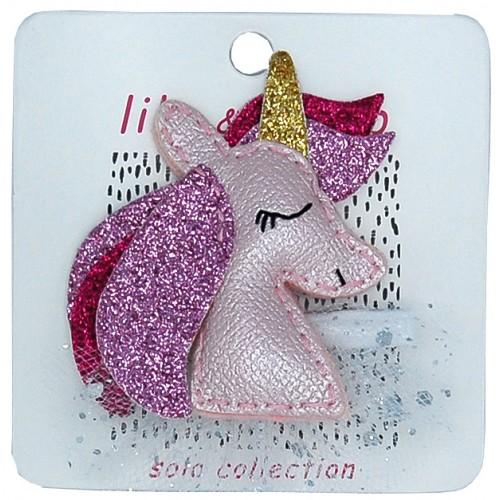 Pink Unicorn Hair Clip