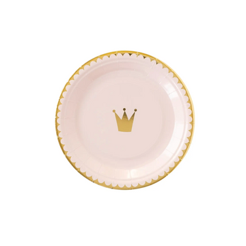 Princess Crown Pink Plates