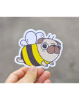 Pug Bee Vinyl Sticker