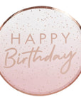 Birthday Rose Gold Ombre Plates