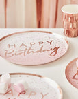 Birthday Rose Gold Ombre Plates
