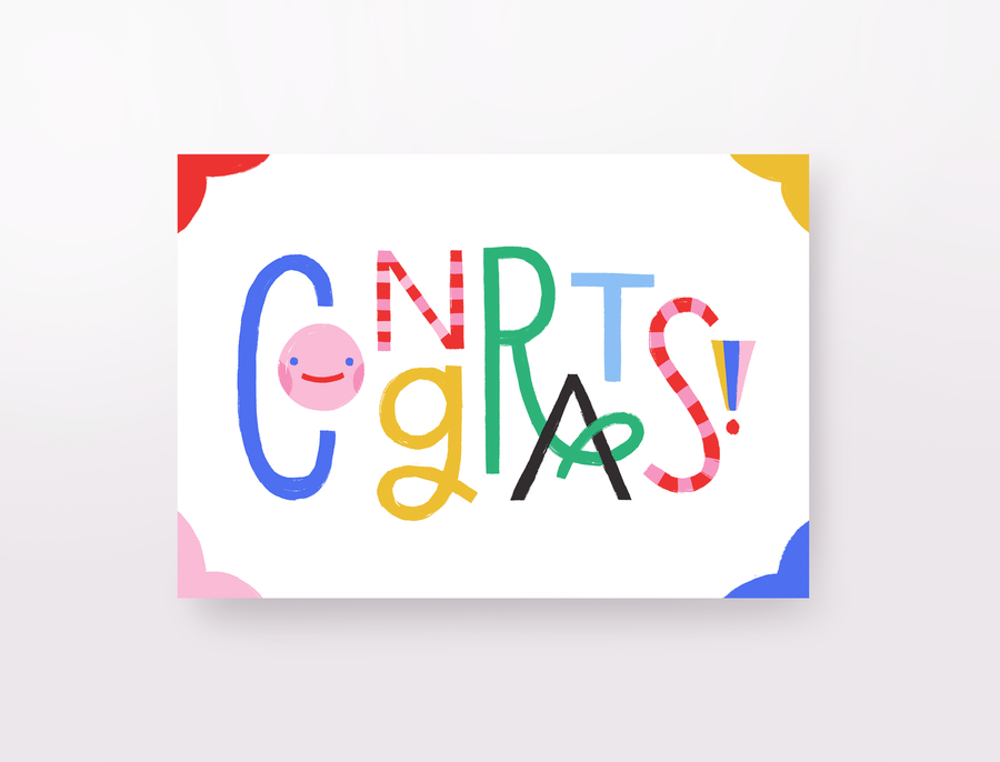 Rainbow Congrats Greeting Card