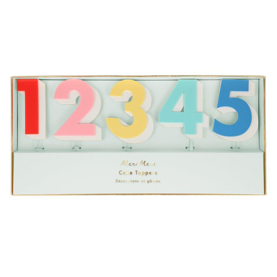 Rainbow Number Acrylic Topper
