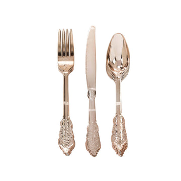 Rose Gold Cutlery - Fork, Spoon, Knife
