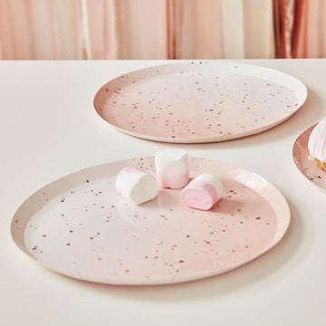 Rose Gold Ombre Plates