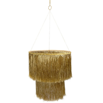 Gold Tinsel Chandelier