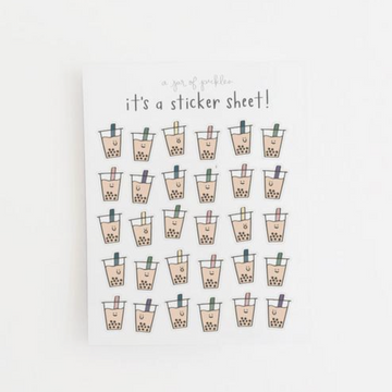 Mini Boba Sticker Sheet