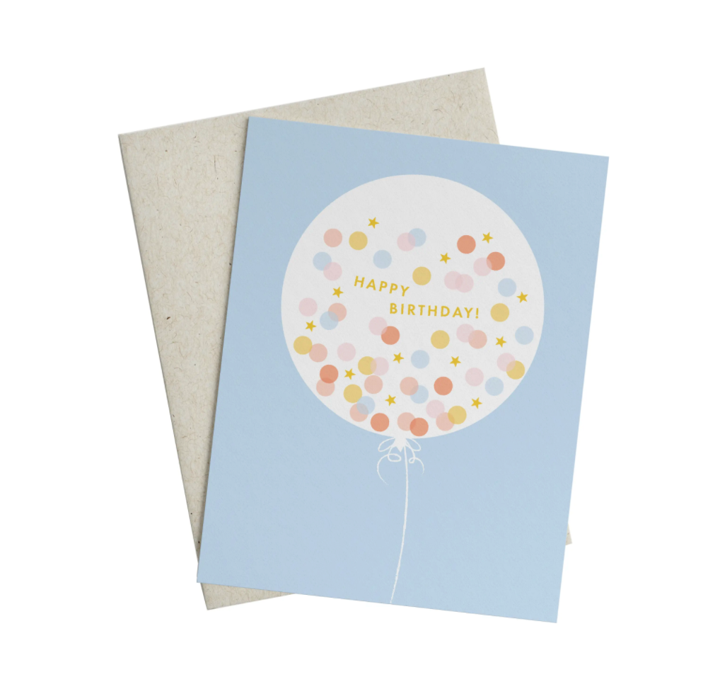 Confetti Balloon Birthday Card