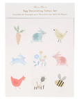 Spring Bunny Egg Decorating Tattoo Set