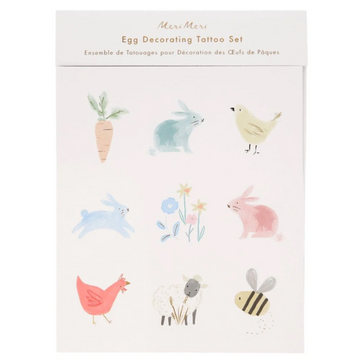 Spring Bunny Egg Decorating Tattoo Set