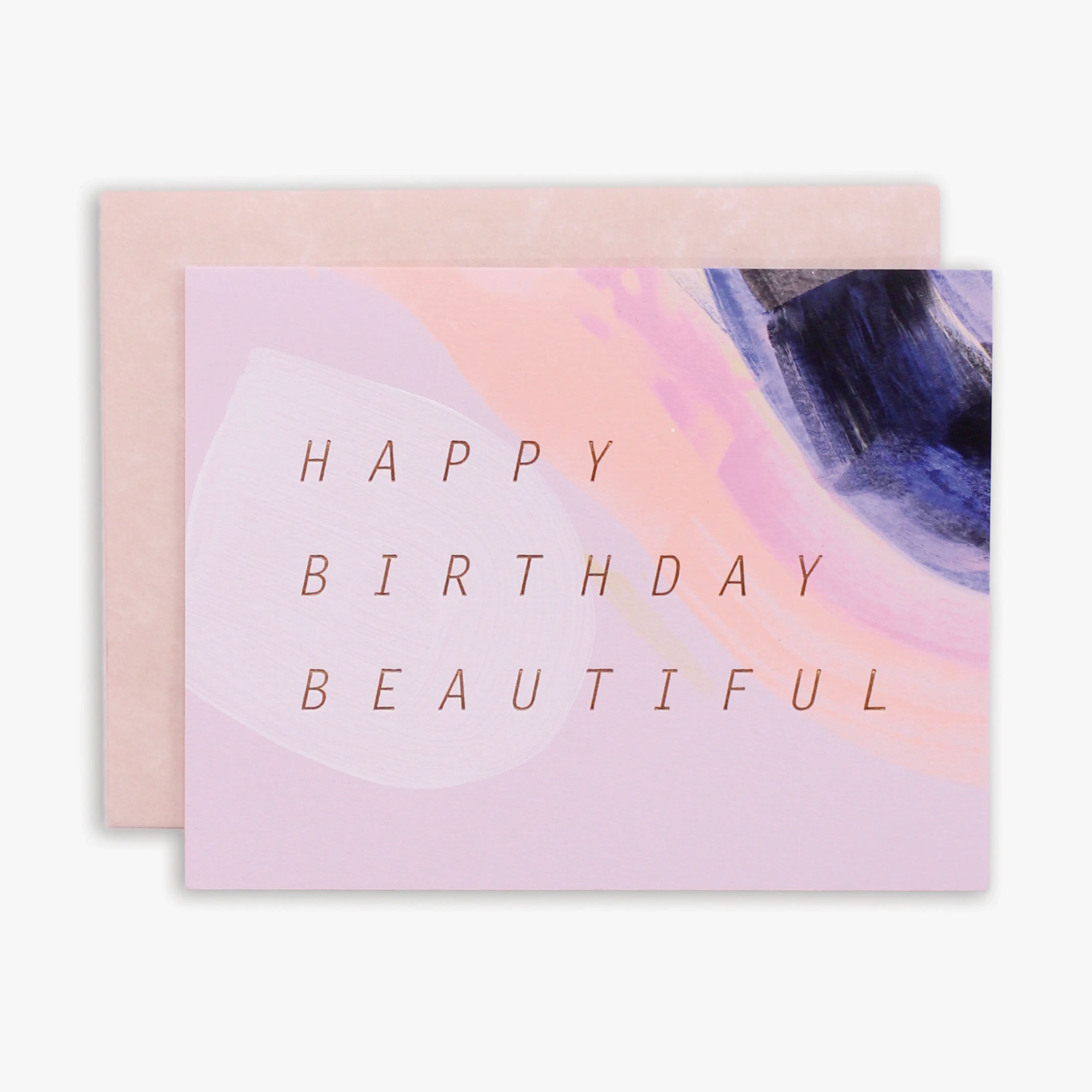 happy birthday beautiful card handpainted moglea