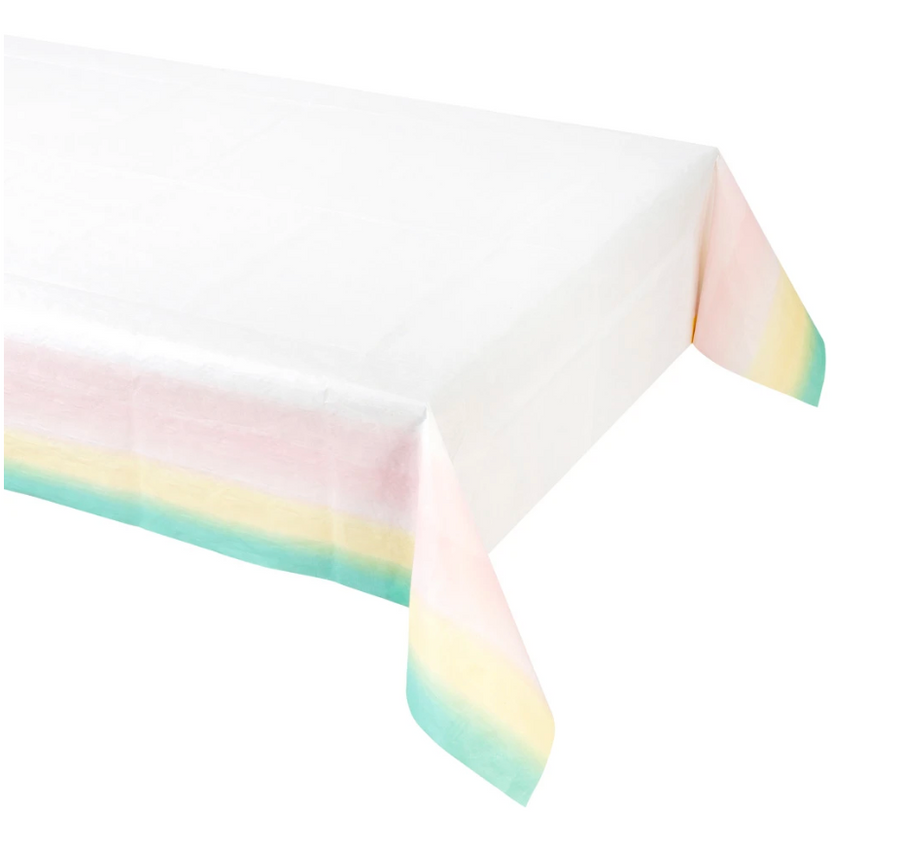 Pastel Rainbow Ombre Table Cover