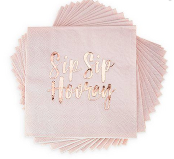 pink sip sip hooray napkins
