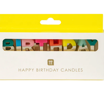 Rainbow Gold Dipped Birthday Candles
