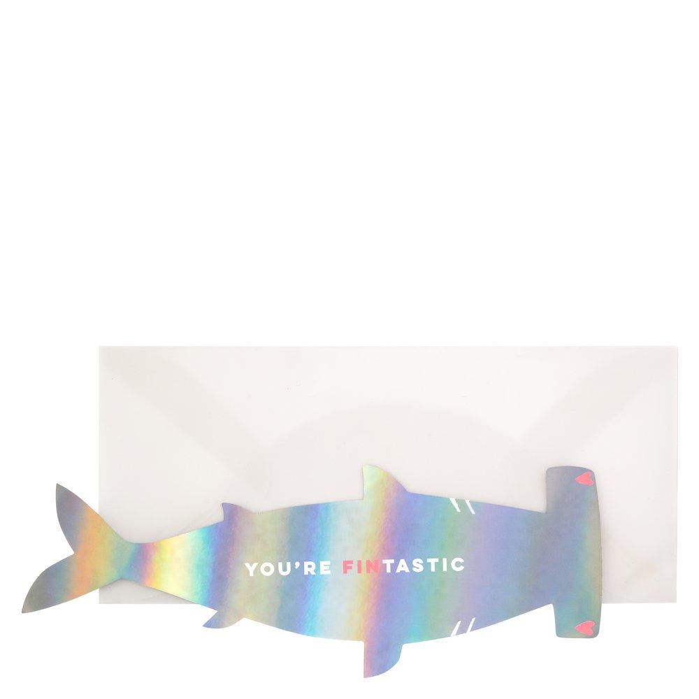 Shark Stickers Valentine's Notes (Set of 24)
