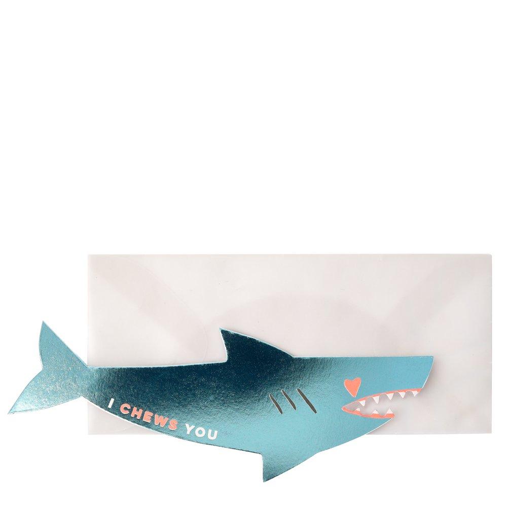 Shark Stickers Valentine's Notes (Set of 24)