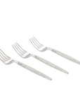 Silver Glitter Plastic Mini Forks