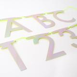 Silver Holographic Letter Garland Kit