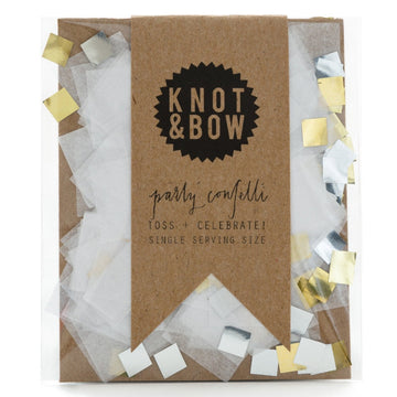 Single Serving Size White Metallic Confetti