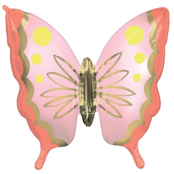 Coral and Pink Butterfly Balloon