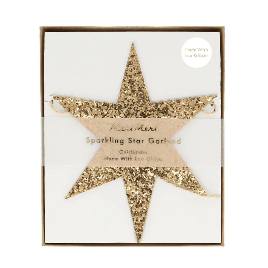 Sparkling Star Eco Glitter Garland