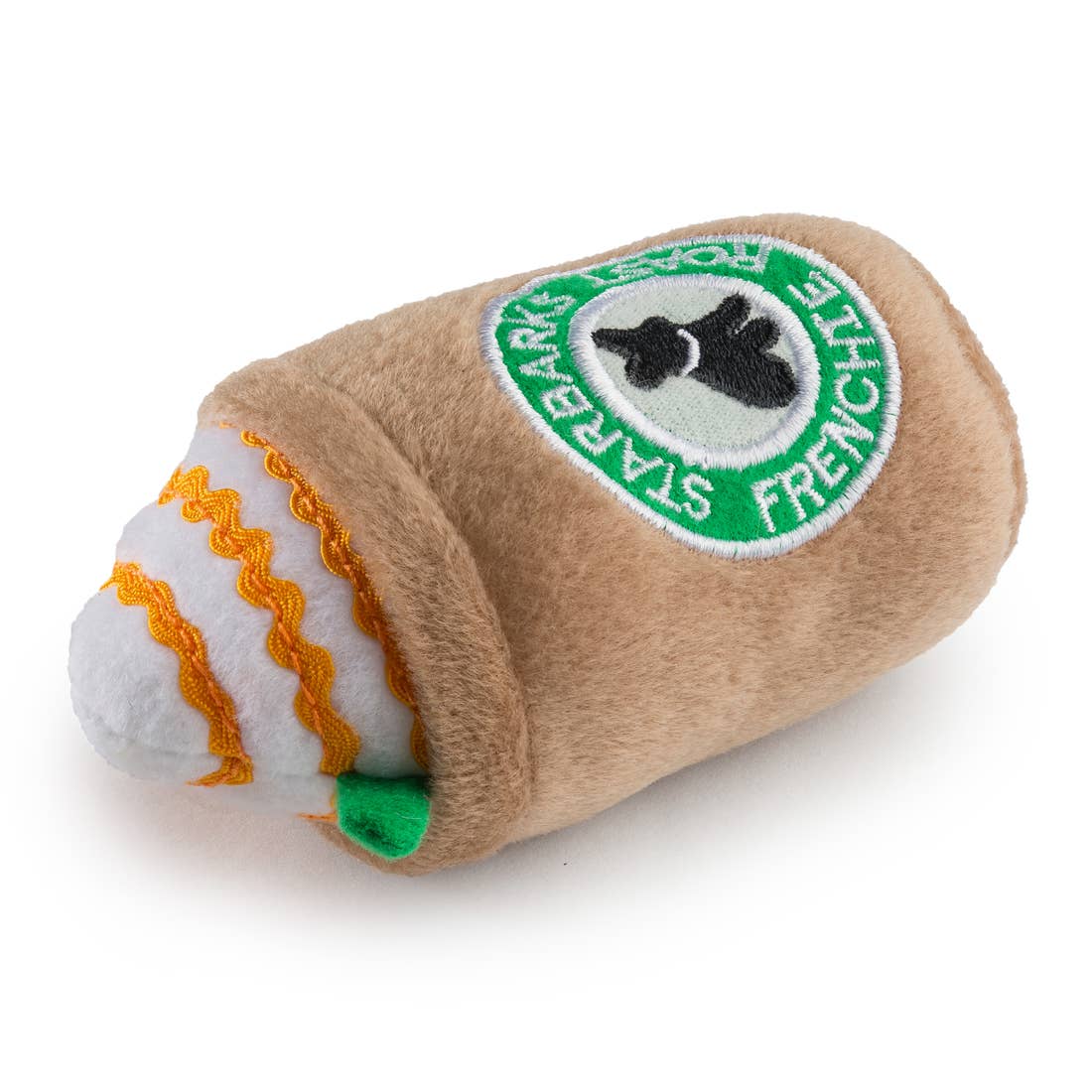 Starbarks Dog Toy - Frenchie Roast W/ Straw