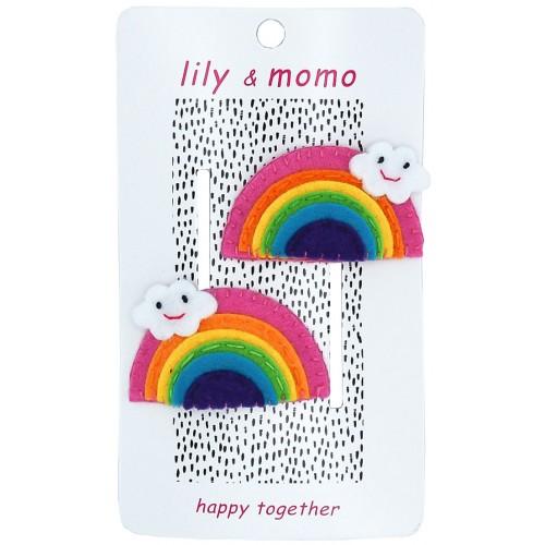 Rainbow Duo Hair Clip Set
