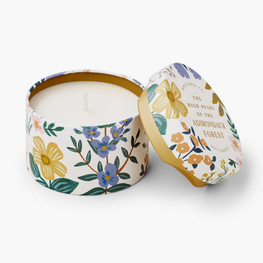 The High Peaks of the Adirondacks Forest Tin Candle