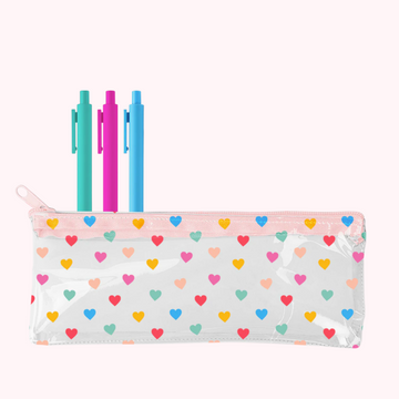 Tiny Hearts Pouch and Pens Jotter Kit