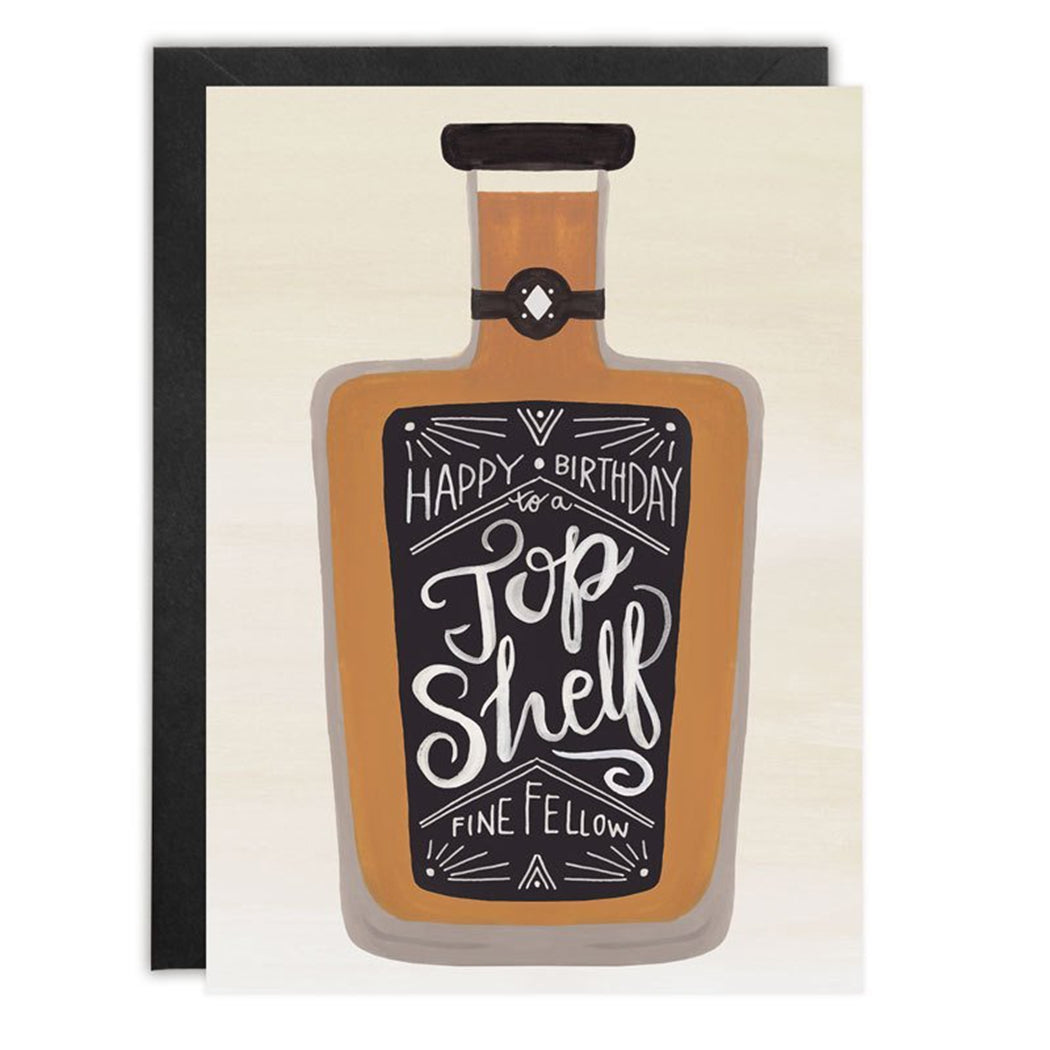 Top Shelf Fine Fellow Birthday Card