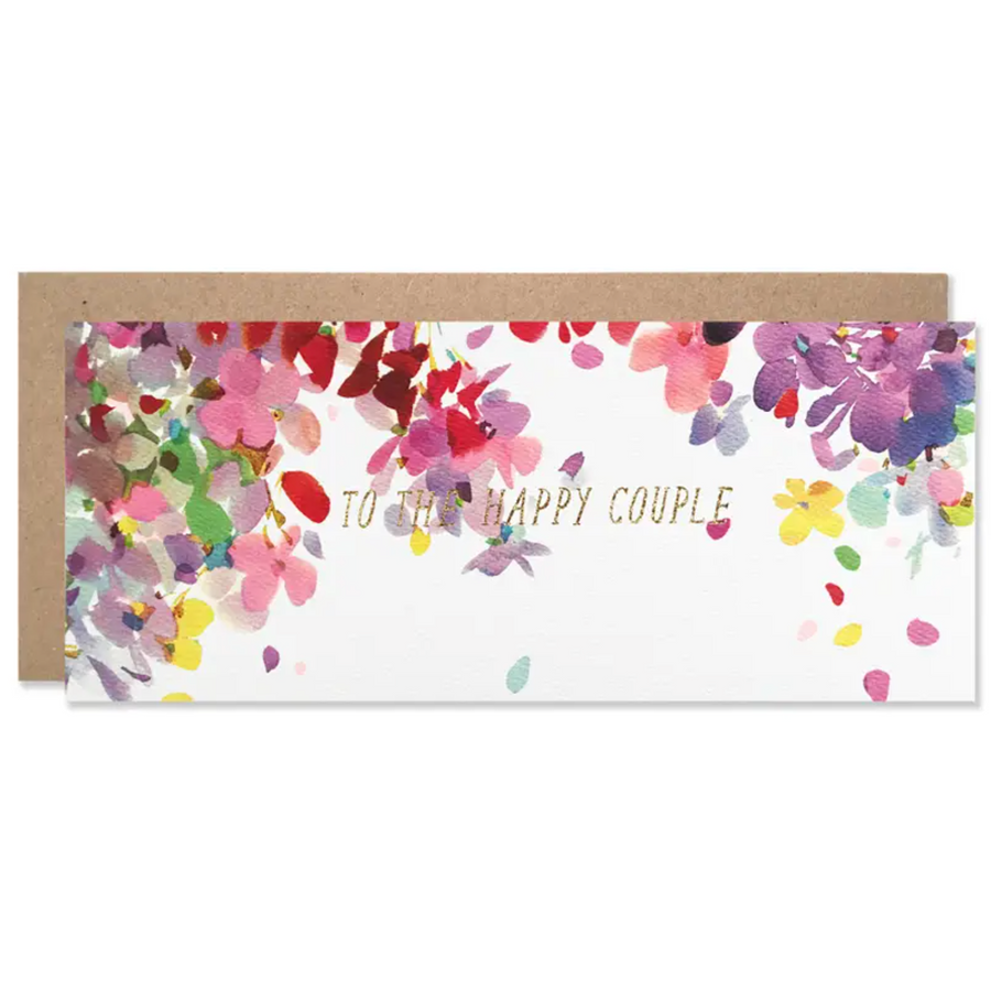 To the Happy Couple Floral Money Card