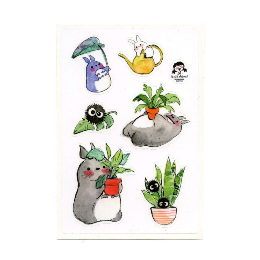Totoro and Plants Sticker Sheet