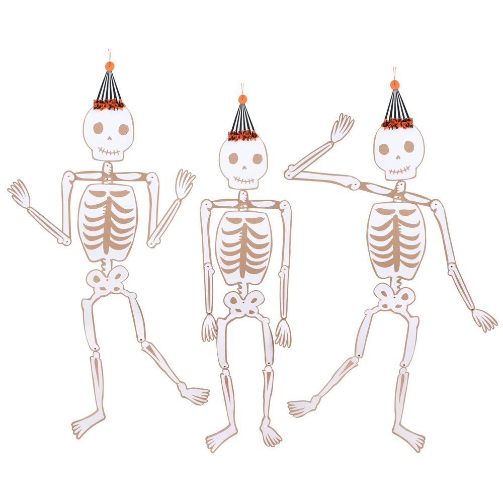 Vintage Giant Halloween Jointed Skeletons - Set of 3