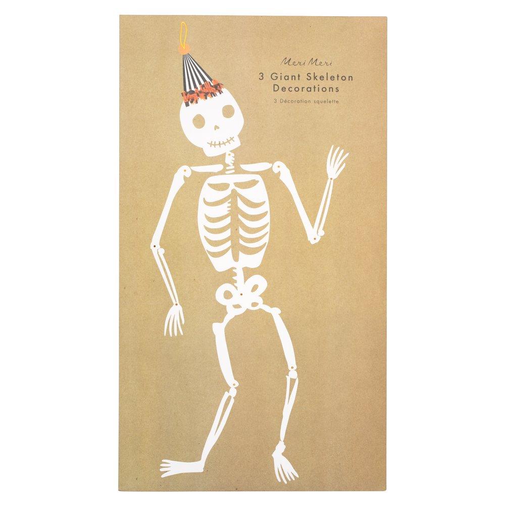 Vintage Giant Halloween Jointed Skeletons - Set of 3