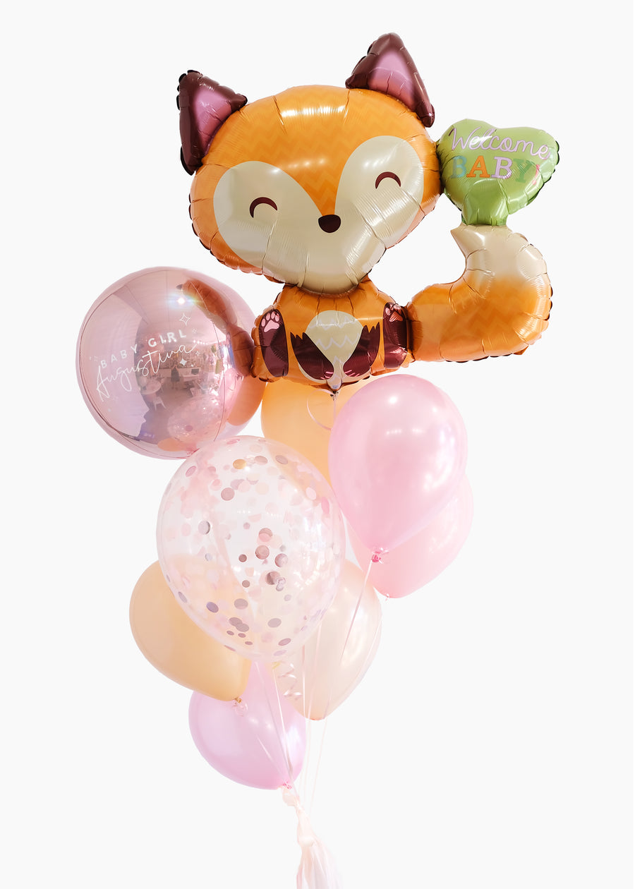 Welcome Baby Fox Custom Balloongram