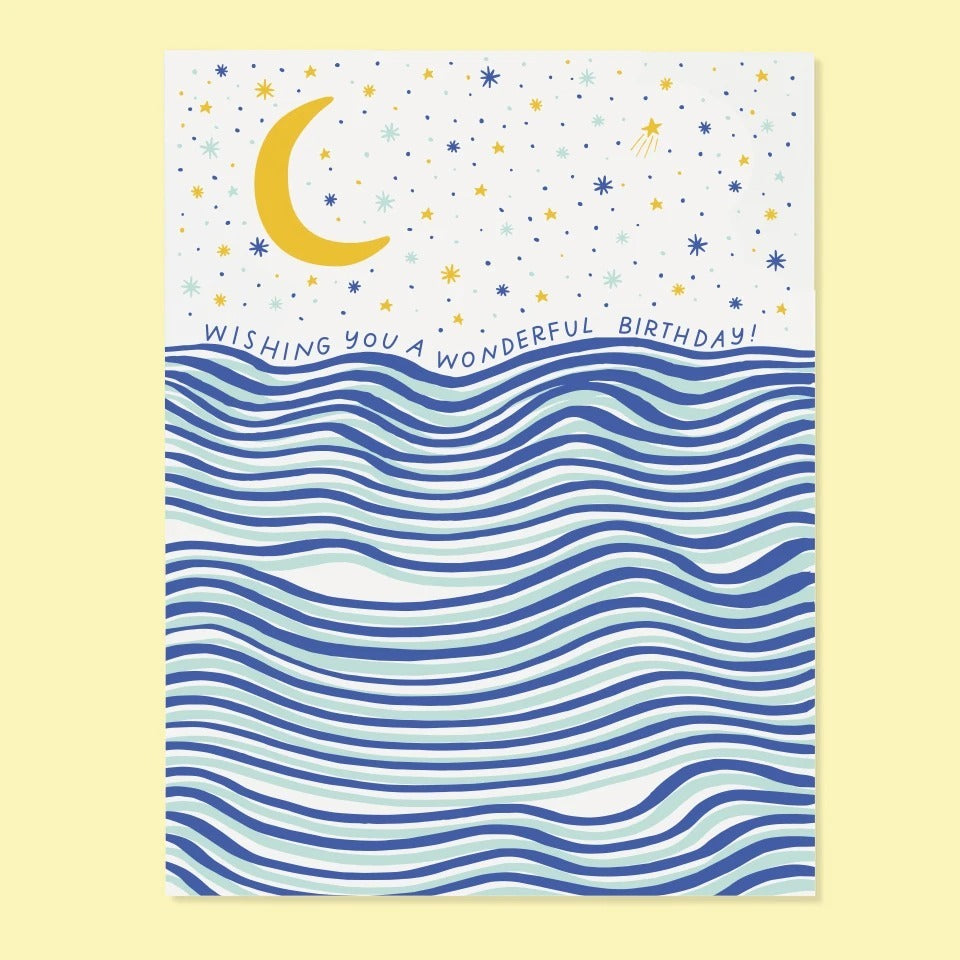 Waves Birthday Wish Card